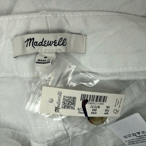 NWT Madewell The Zoe Relaxed Wide Pant in 100% Linen Size 8 - Picture 8 of 8